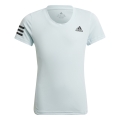 adidas Koszulka tenisowa Club 3 Stripes #22 jasnoniebieska dziewczęca